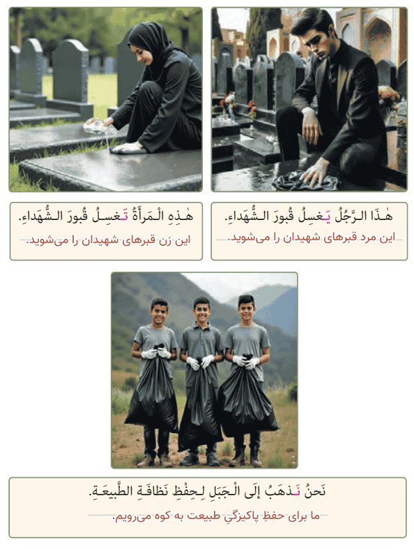 صفحه ۵۴ عربی هشتم