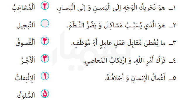 صفحه ۳۰ درس دوم عربی یازدهم